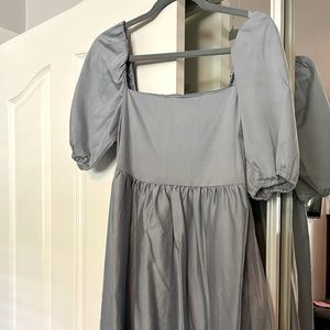 Smash + Tess Gray Puff Sleeve Dress